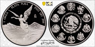 2023-Mo Onza Libertad Ag PR70DCAM