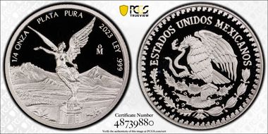 2023-Mo 1/4 oz Libertad Ag PR69DCAM