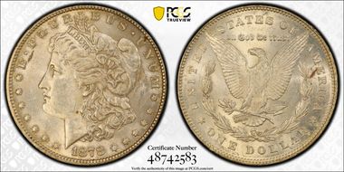 1878 7TF $1 Reverse of 1878 MS61