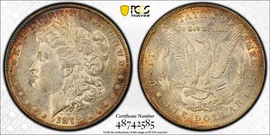 1878 7TF $1 Reverse of 1878 AU50