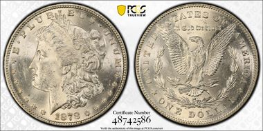 1878 7TF $1 Reverse of 1878 MS62