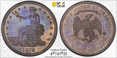 1878-S T$1 Trade MS62