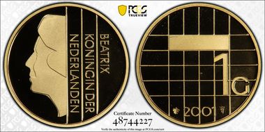 2001 Gulden KM-205b  Au LE PL69