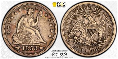 1853 25C Arrows and Rays N1