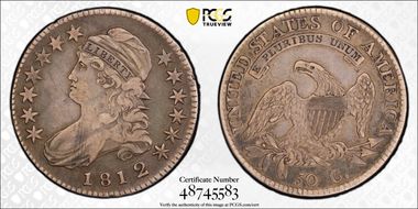 1812/1 50C Small 8 VF30