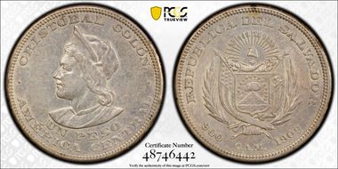 1909-CAM Peso KM-115.2 AU50