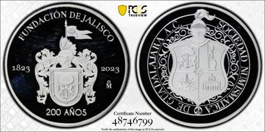 2023-Mo Medal 200 Years of Jalisco Ag PR64DCAM