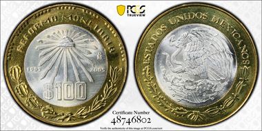 2005-Mo 100 P Monetary Reform Centennial MS67
