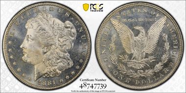 1881 $1 MS65+ DMPL