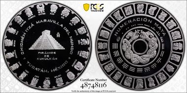 (2007)-Mo Medal Mayan Culture - Chichen Itza Kukulkan Pyramid PR69DCAM