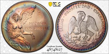 2000-Mo Medal Turn of the Millennium Ag PR67DCAM