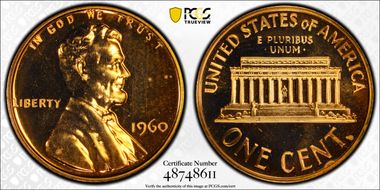1960 1C Large Date PR66RD
