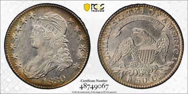 1830 50C Small 0 AU53