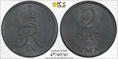 1959 C; S 2 Øre MS63