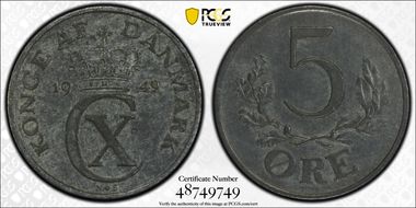 1942 N; S 5 Øre AU58