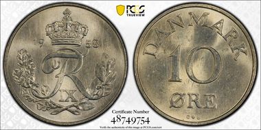 1958 CS 10 Øre MS66