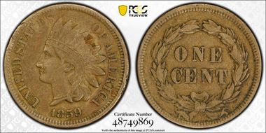 1859 1C VF35