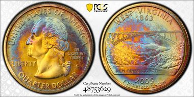 2005-S 25C West Virginia PR68DCAM