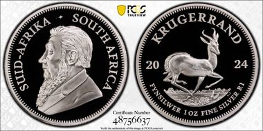 2024 1 Rand Krugerrand Silver First Strike PR70DCAM