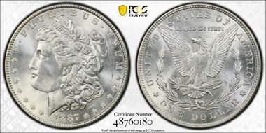 1887 $1 MS65+