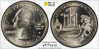 2019-W 25C American Memorial NP MS65