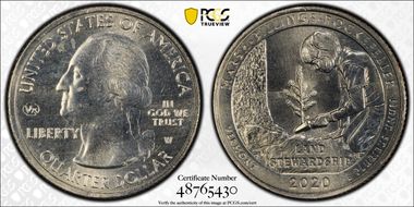 2020-W 25C Marsh-Billings-Rockefeller NP V75 MS65