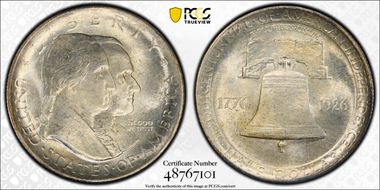 1926 50C Sesquicentennial MS65