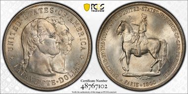 1900 $1 Lafayette MS65