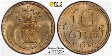 1923 HCN GJ 10 Øre MS66