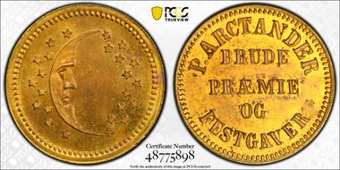 No Date Token B-780 Brass MS64