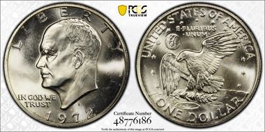 1972-S $1 Silver MS68