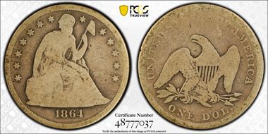 1864 $1 AG3