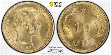 1897 VBP 10 Øre MS64