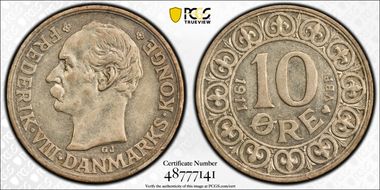 1911 VBP GJ 10 Øre AU55