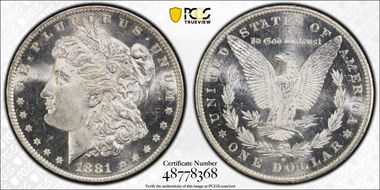 1881-O $1 MS65PL