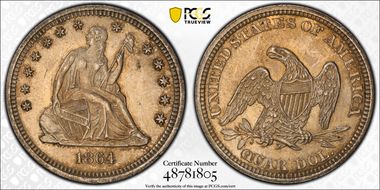 1864 25C MS64