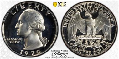 1970-S 25C PR68DCAM