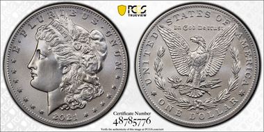 2021-O Privy $1 Morgan Dollar 100th Anniversary MS69