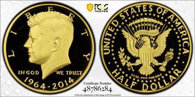 2014-W 50C Gold JFK 50th Anniversary PR69DCAM