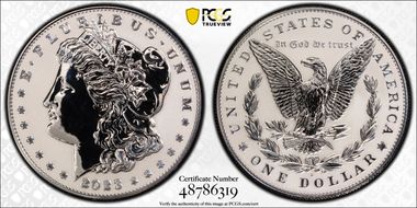 2023-S $1 Morgan Dollar Rev PR Two-Coin Reverse Proof Set PR69