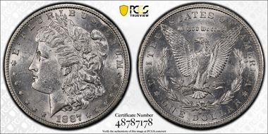 1887-S $1 AU58