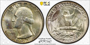 1962-D 25C MS66