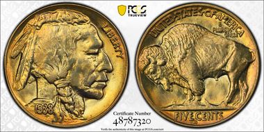 1938-D 5C Buffalo MS67