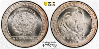 1992-Mo 50 Peso Guerrero Aguila MS68