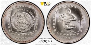 1996-Mo 5 Peso El Luchador MS68