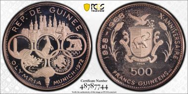 1969 500 Fr Munich Olympics PR68DCAM
