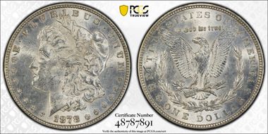 1878 7TF $1 Reverse of 1879 N1