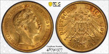 1907-A 20 Mk J-252 AU58