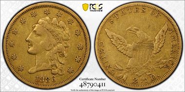 1836 $2.50 Block 8 VF30
