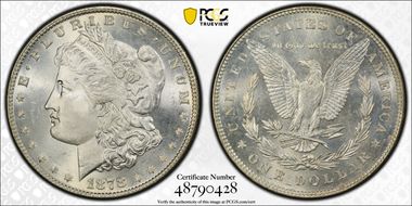 1878 7/8TF $1 VAM 33, Doubled Legs MS66